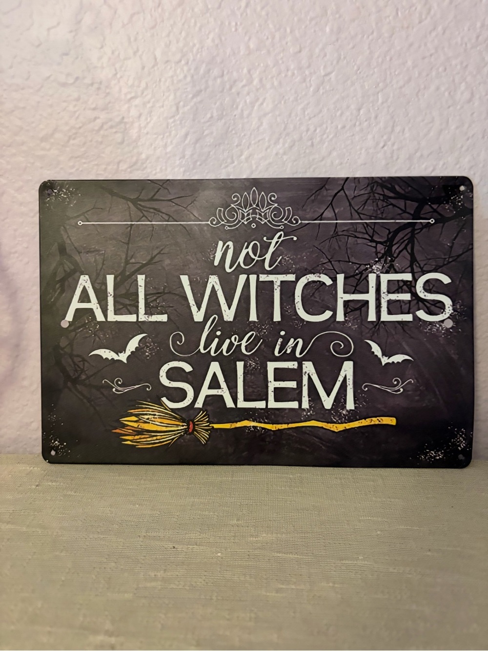 Not All Witches Live in Salem Decorative Metal Sign Halloween Decor